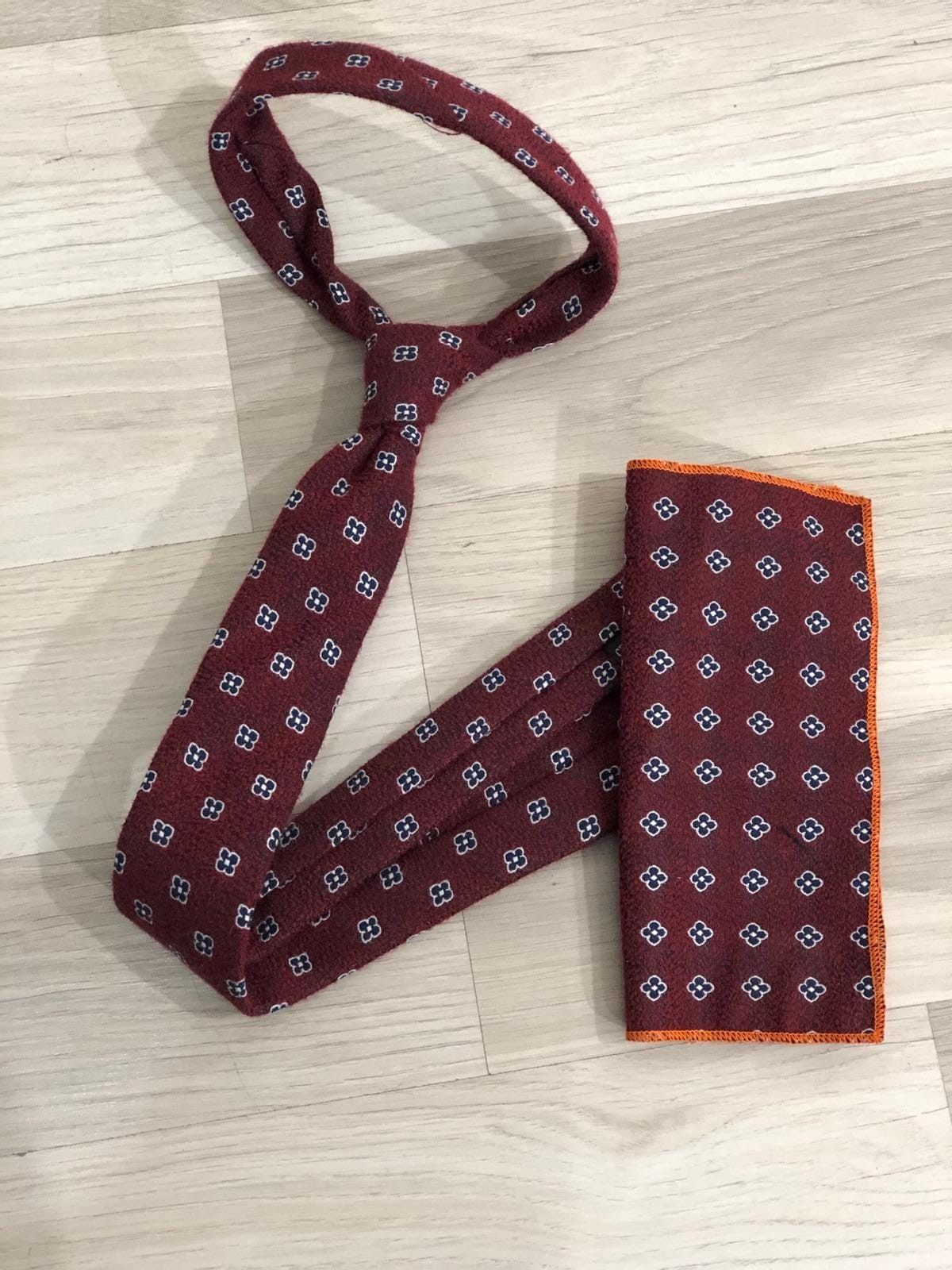 Buy Claret Red Floral Skinny Tie by GentWith.com with Free Shipping