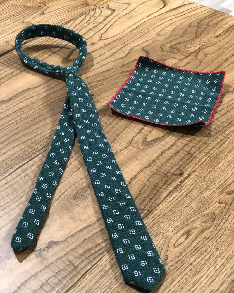 Green Floral Tie by GentWith.com with Free Shipping