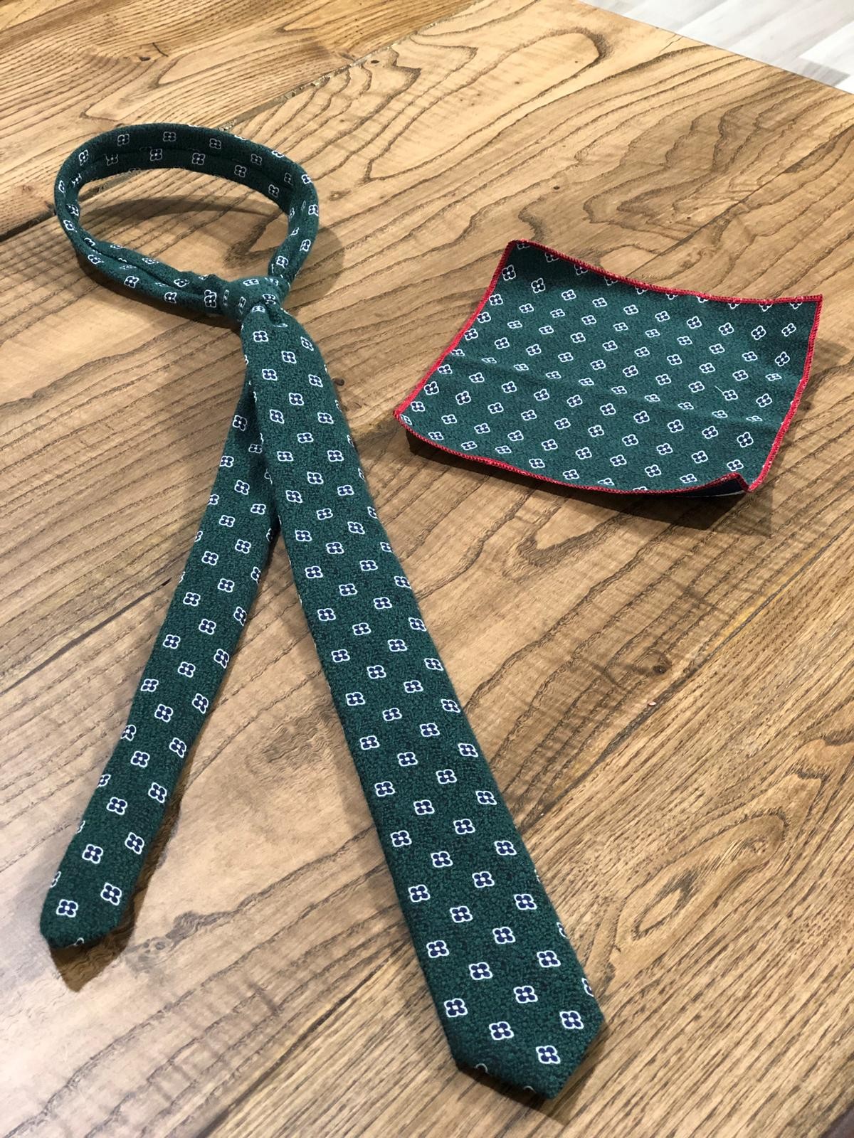 Green Floral Tie by GentWith.com with Free Shipping