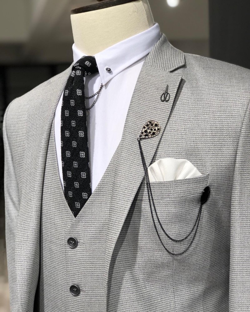Gray Suit Men by GentWith.com with Free Shipping