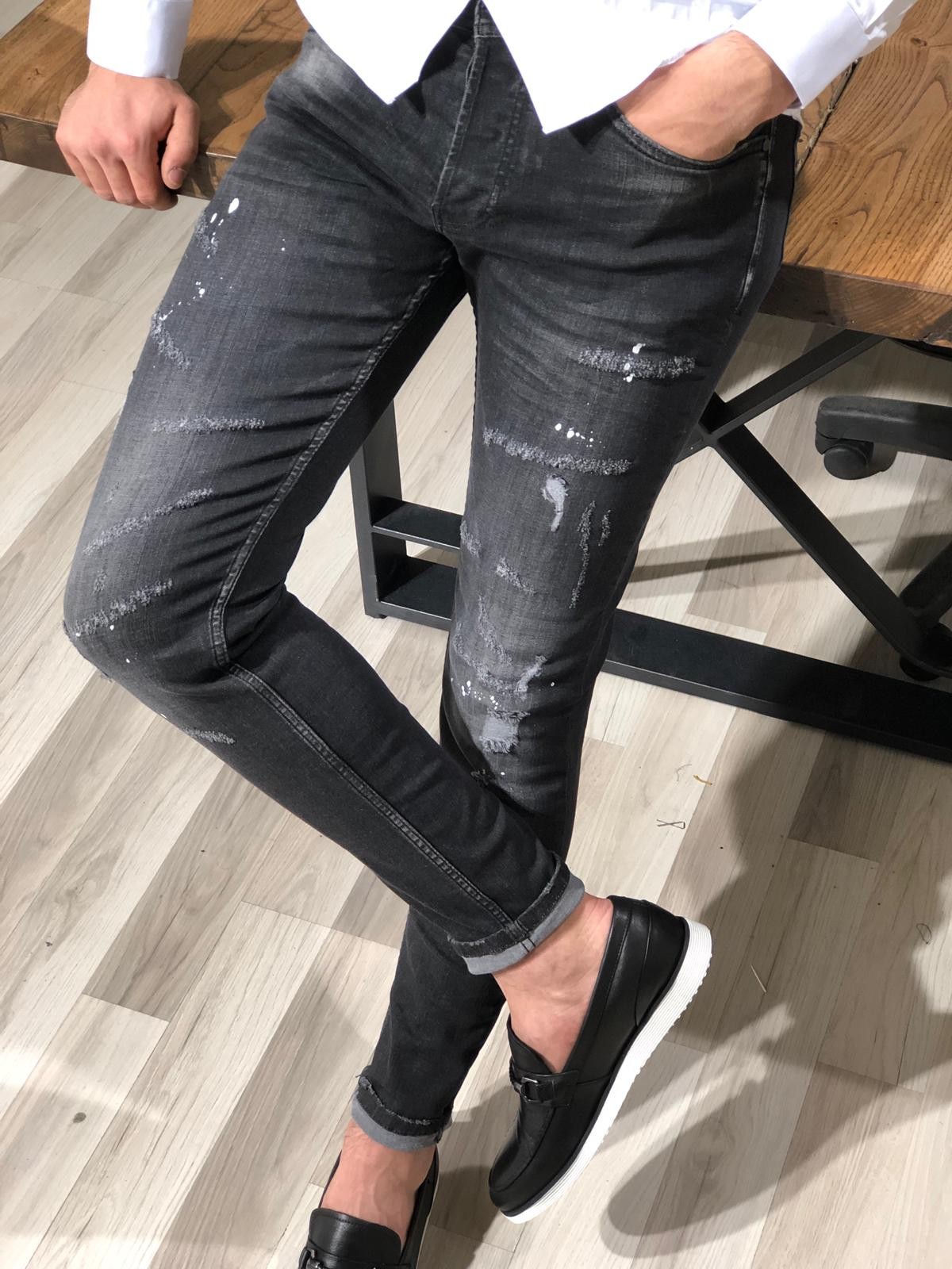 The Avalon Distressed Jeans – Black 