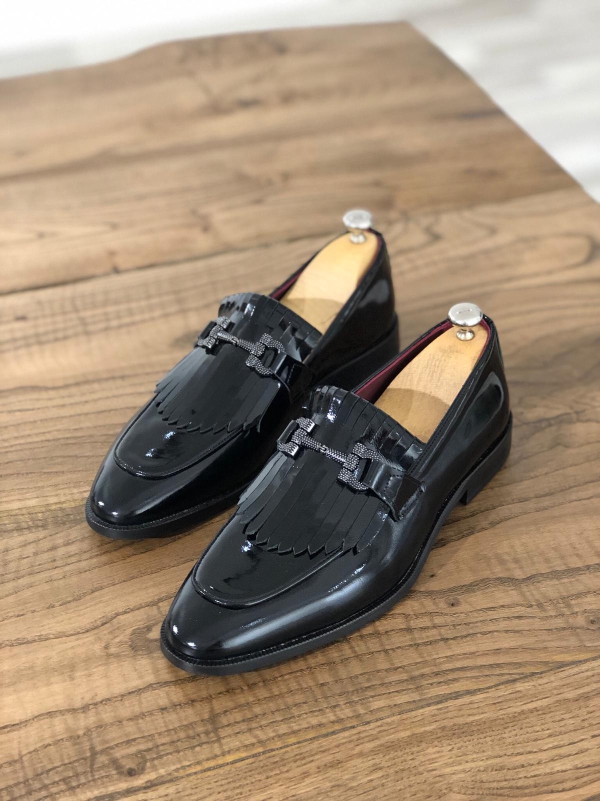 Buy Black Kiltie Leather Loafer by GentWith.com with Free Shipping