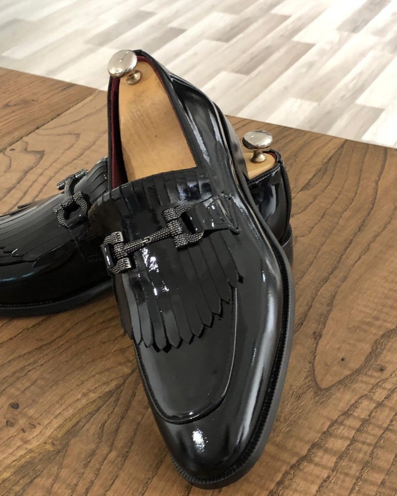 Black Kiltie Leather Loafer by GentWith.com with Free Shipping