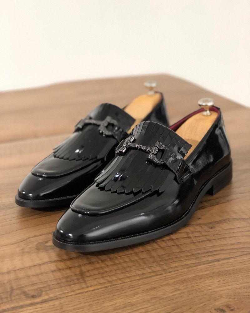 Buy Black Kiltie Leather Loafer by GentWith.com with Free Shipping