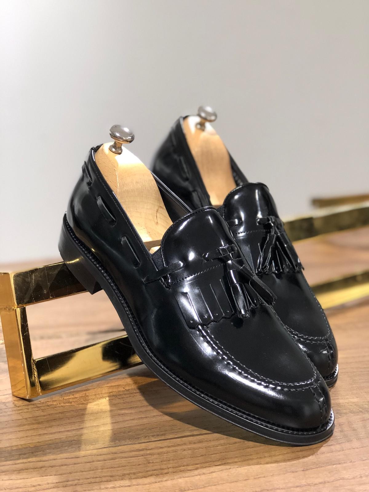 Buy Black Patent Leather Oxfords by GentWith.com with Free