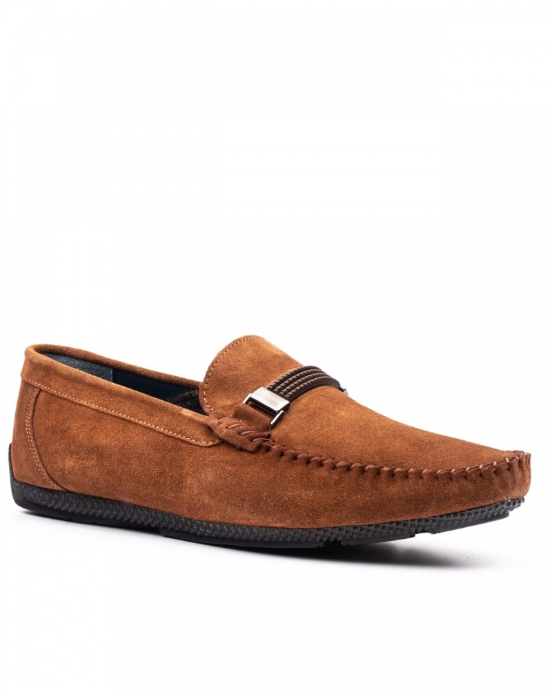 Tan Suede Loafer by GentWith.com with Free Shipping