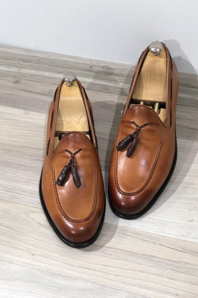 Tan Tassel Loafer by GentWith.com with Free Shipping