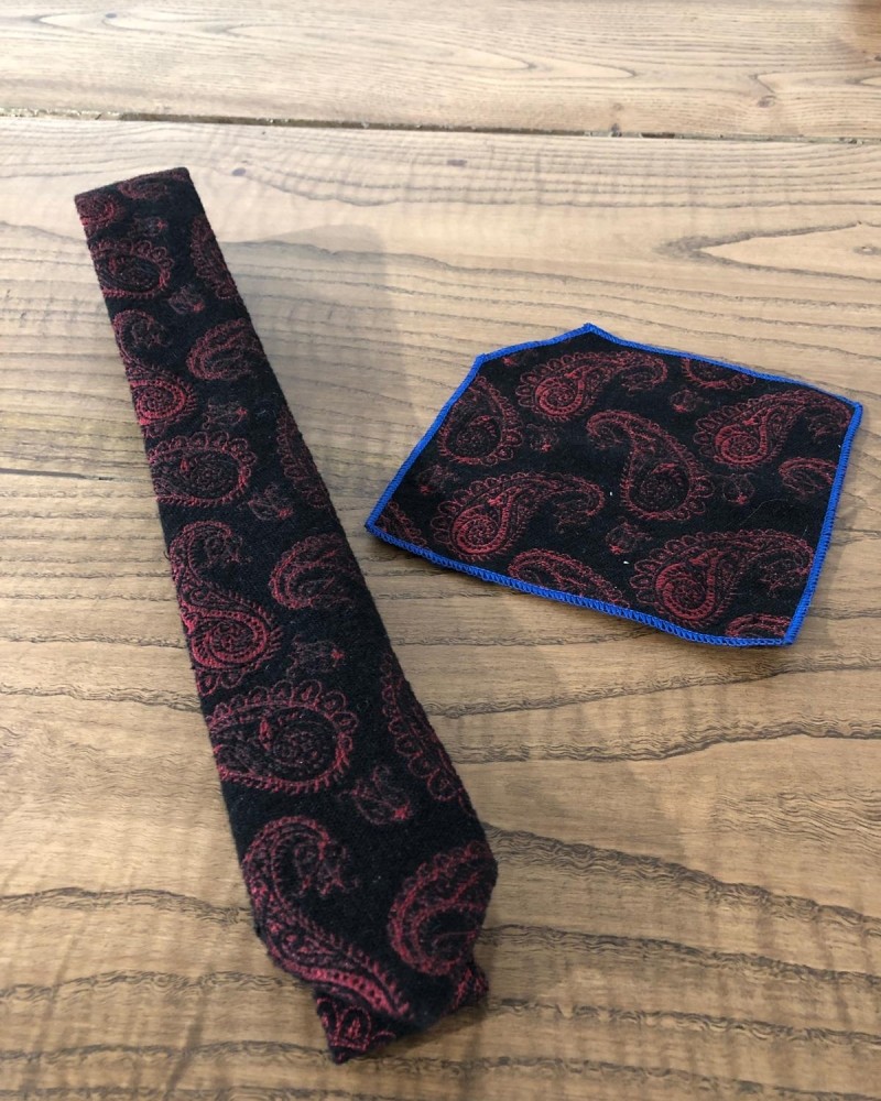 Buy Black Paisley Skinny Tie by GentWith.com with Free Shipping