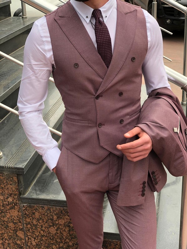 Buy Claret Red Slim Fit Suit by  with Free Shipping