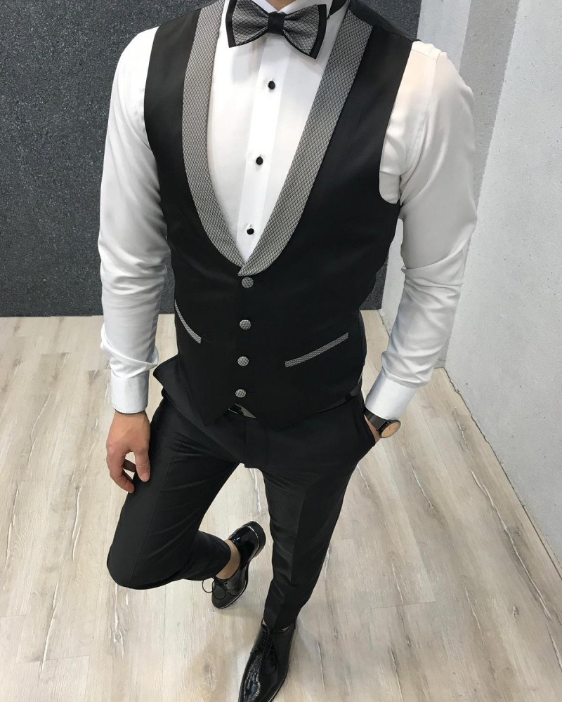 Gray Slim Fit Tuxedo Men by GentWith.com with Free Shipping