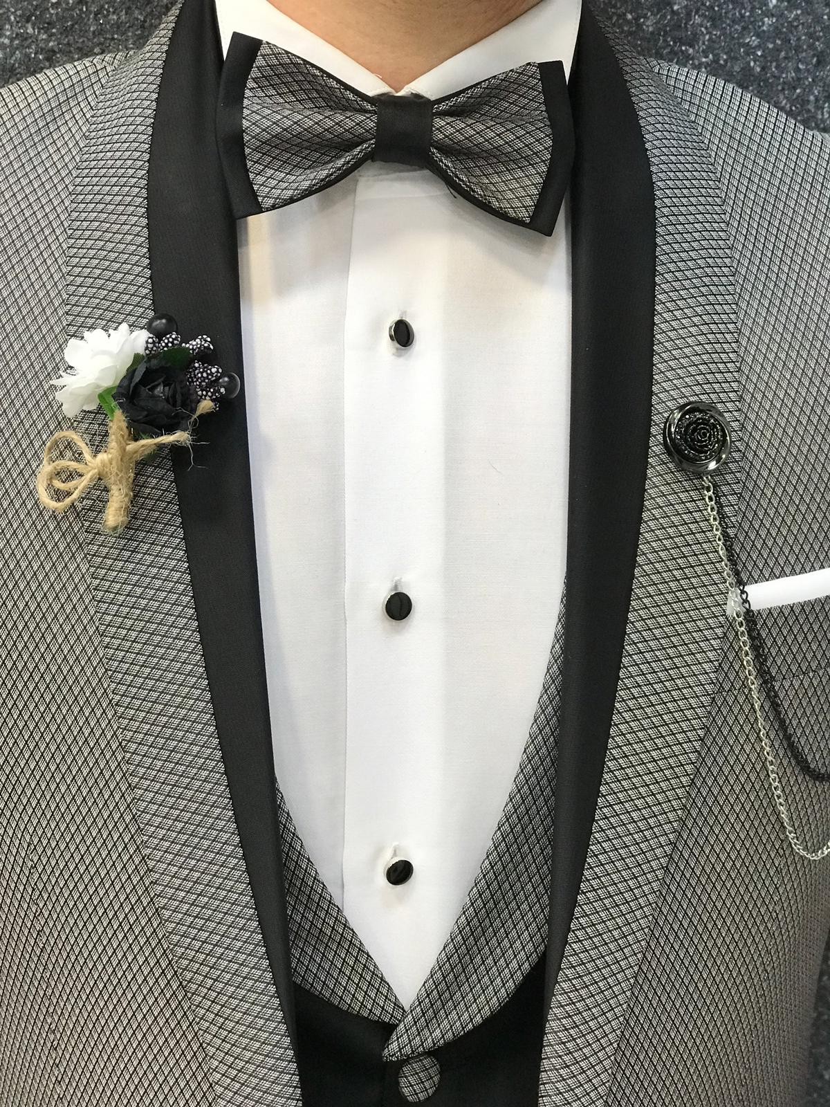 Buy Gray Slim Fit Tuxedo by GentWith.com with Free Shipping