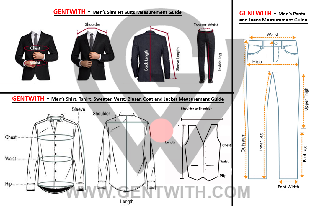 Mens Suit Size Chart Guide