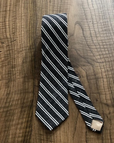Black Striped Wool Tie by GentWith.com with Free Shipping