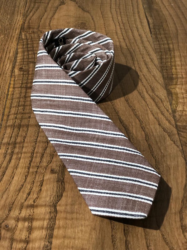 Buy Brown Striped Wool Tie by GentWith.com with Free Shipping
