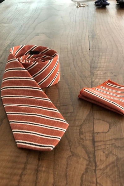 Tile Striped Wool Tie by GentWith.com with Free Shipping