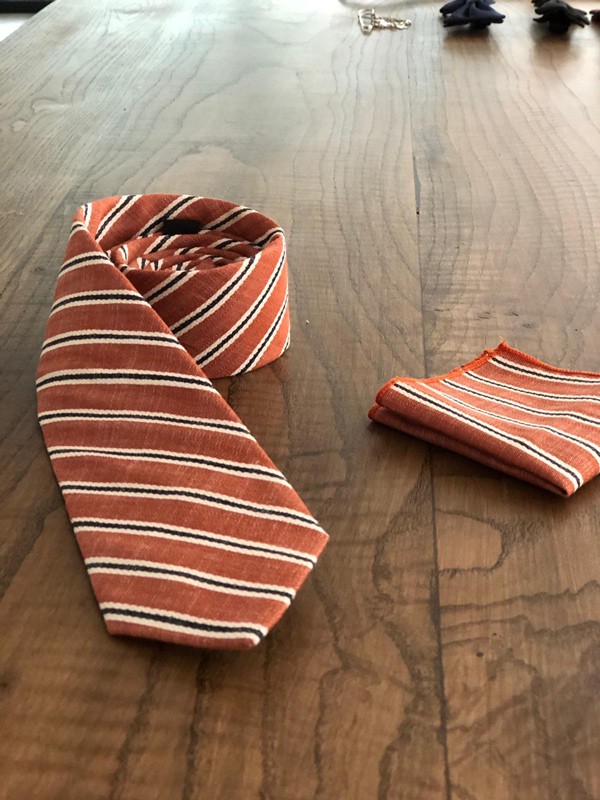 Tile Striped Wool Tie by GentWith.com with Free Shipping