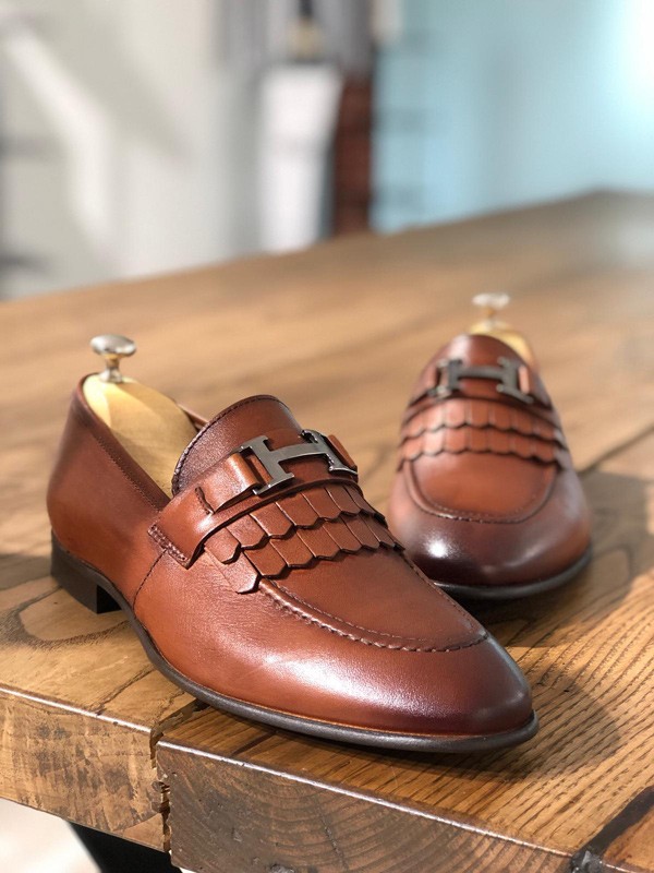 Buy Tan Kilt Buckle Loafer by GentWith.com with Free Shipping