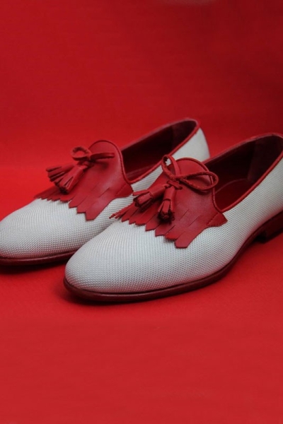 Red Groom Shoes kilt Tassel Loafers