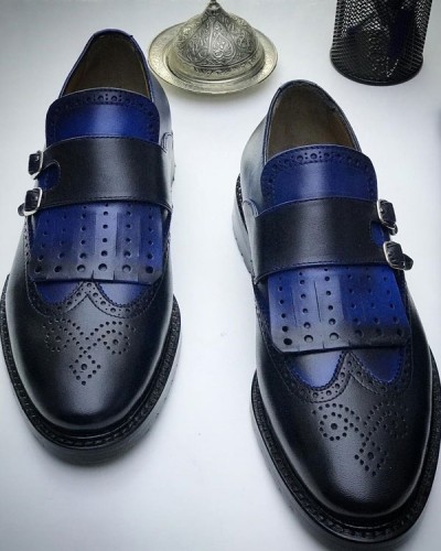 Buy Blue Monk Strap by Gentwith.com with Free Shipping