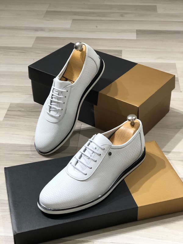 White Laced Sneakers by GentWith.com with Free Shipping