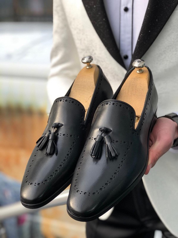 Black Tassel Loafer by GentWith.com with Free Shipping