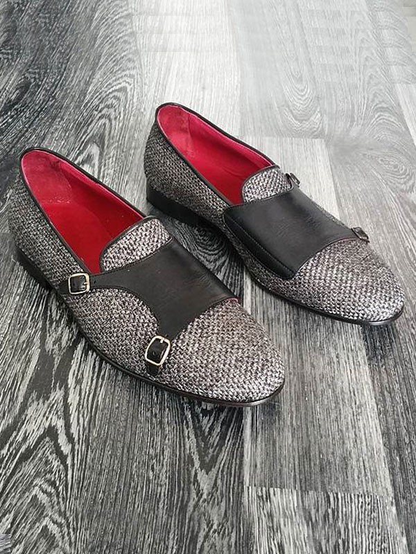Gray Monk Strap Loafer by Gentwith.com with Free Shipping