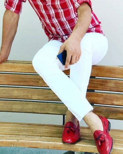 Red Tassel Loafer by GentWith.com with Free Shipping
