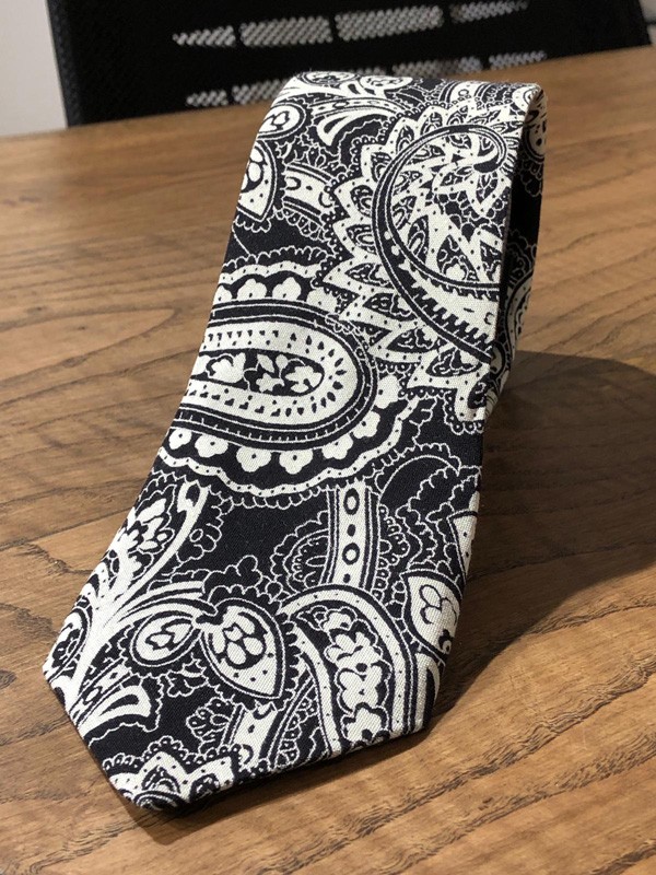 Black Paisley Wool Neck Tie by GentWith.com with Free Shipping