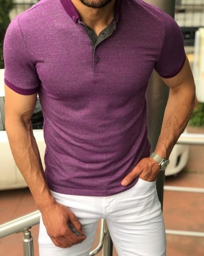 Buy Gray Slim Fit Polo Shirt by GentWith.com with Free Shipping