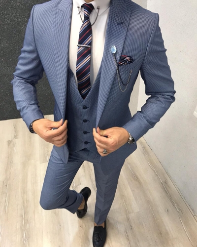 Buy Blue Slim Fit Suit by GentWith.com with Free Shipping