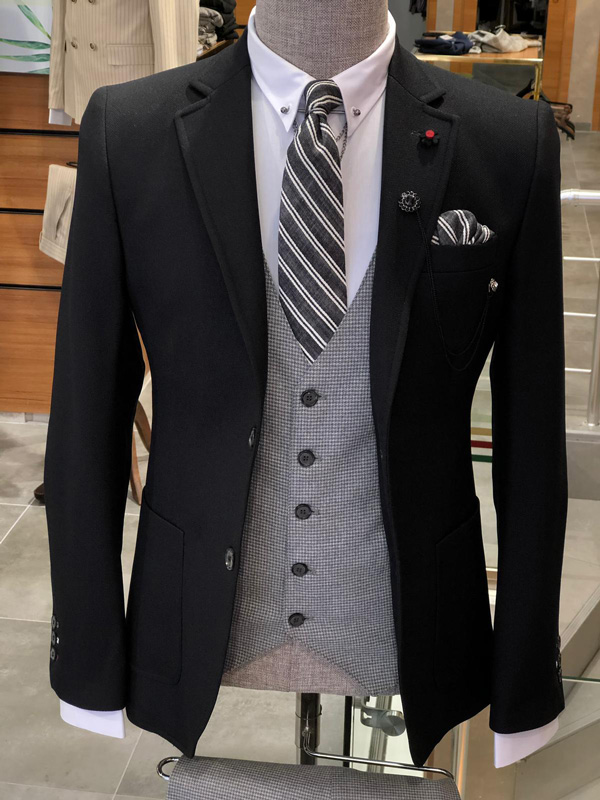 Black Slim Fit Suit by GentWith.com with Free Shipping