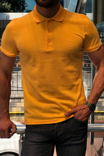 Yellow Slim Fit Polo Shirt by GentWith.com with Free Shipping