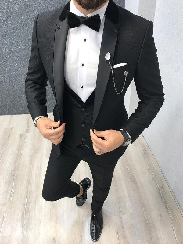 Buy Eylam Black Slim Fit Tuxedo by GentWith.com with Free Shipping