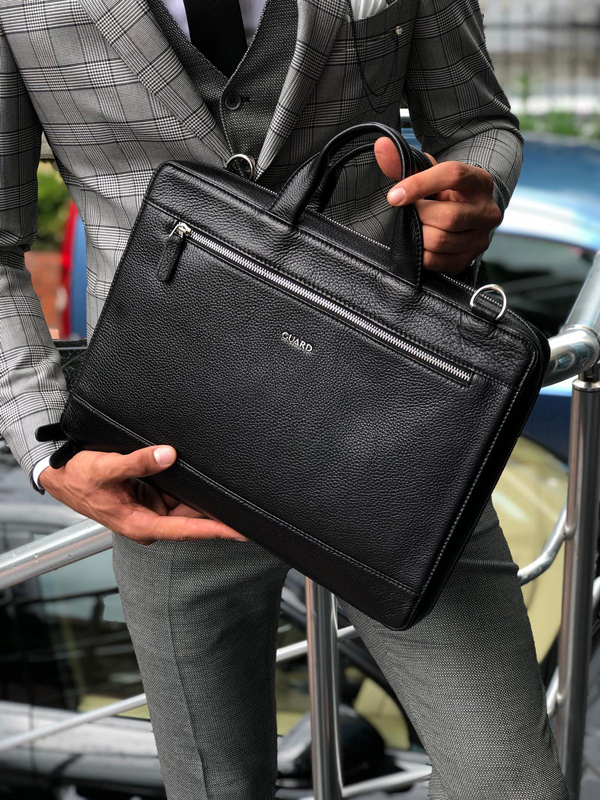 Black Leather Briefcase by GentWith.com with Free Shipping