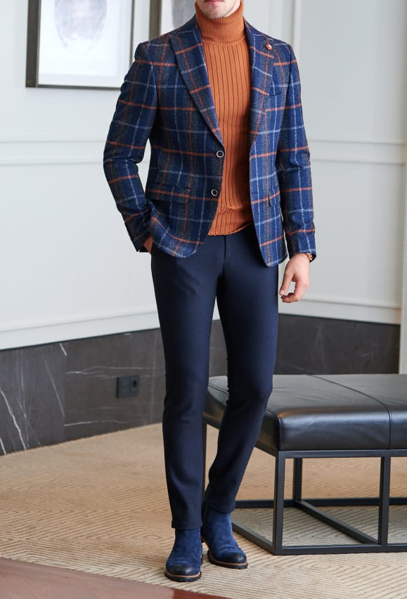 Augment Noord Ambassadeur Buy Navy Blue Slim Fit Wool Blazer by GentWith.com with Free Shipping