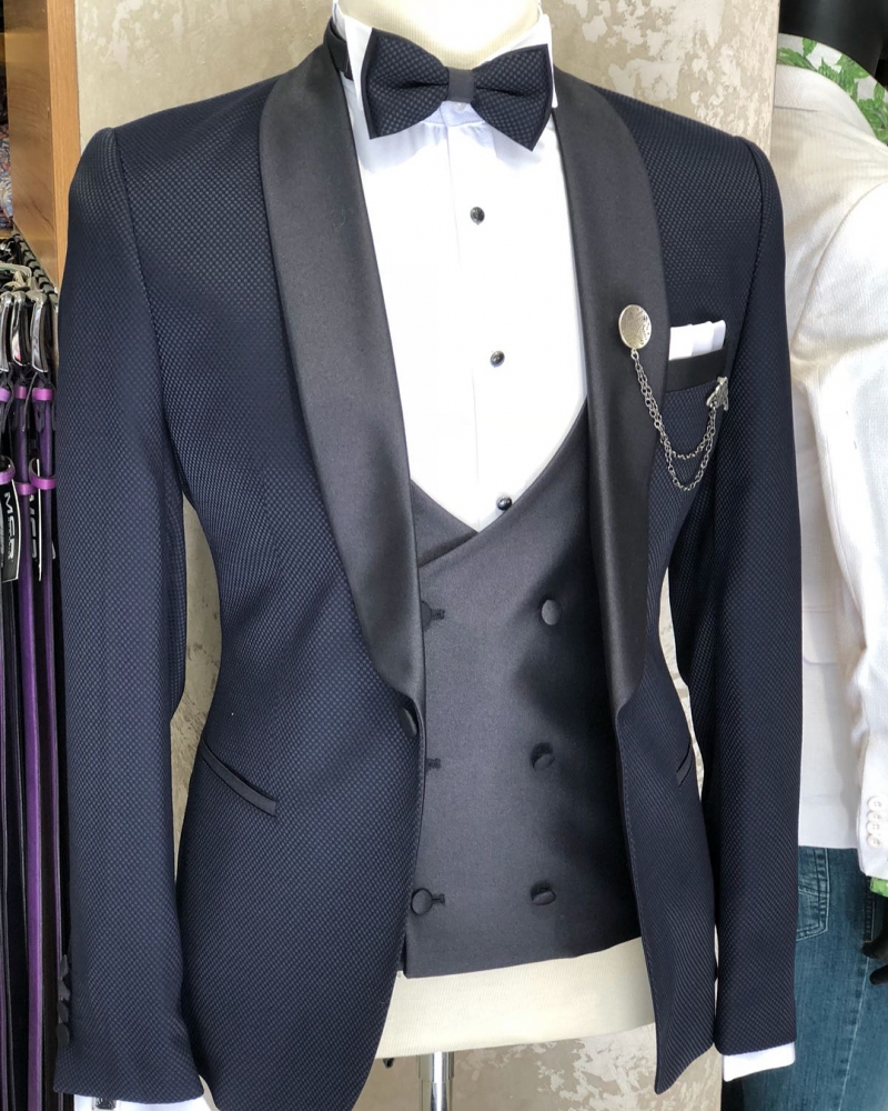 Navy Blue Tuxedo by GentWith.com with Free Shipping