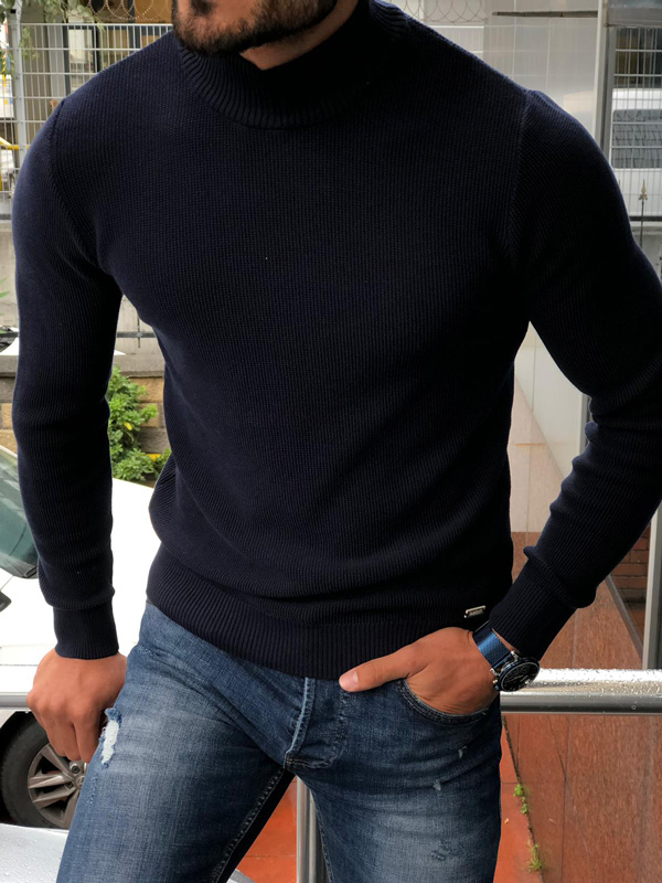 GentWith Marina Navy Blue Sweater - GENT WITH