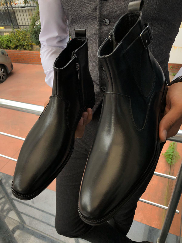 Black Chelsea Boots by Gentwith.com with Free Shipping