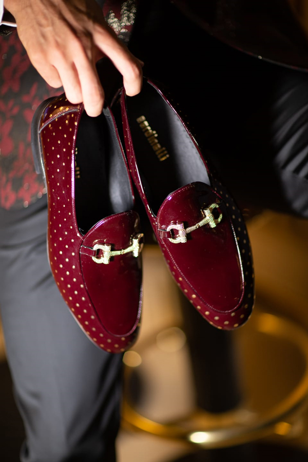 Burgundy Groom Shoes by GentWith.com with Free Shipping Worldwide