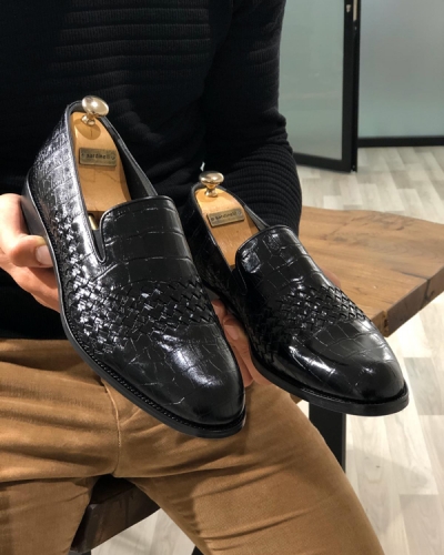 Black Leather Loafer by GentWith.com with Free Worldwide Shipping