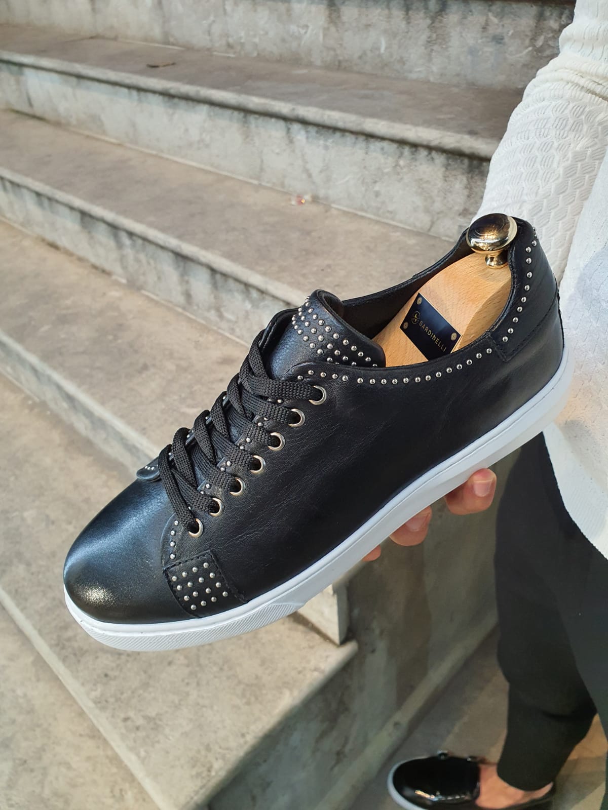 Buy Black Lace Up Sneakers by GentWith | Free Shipping