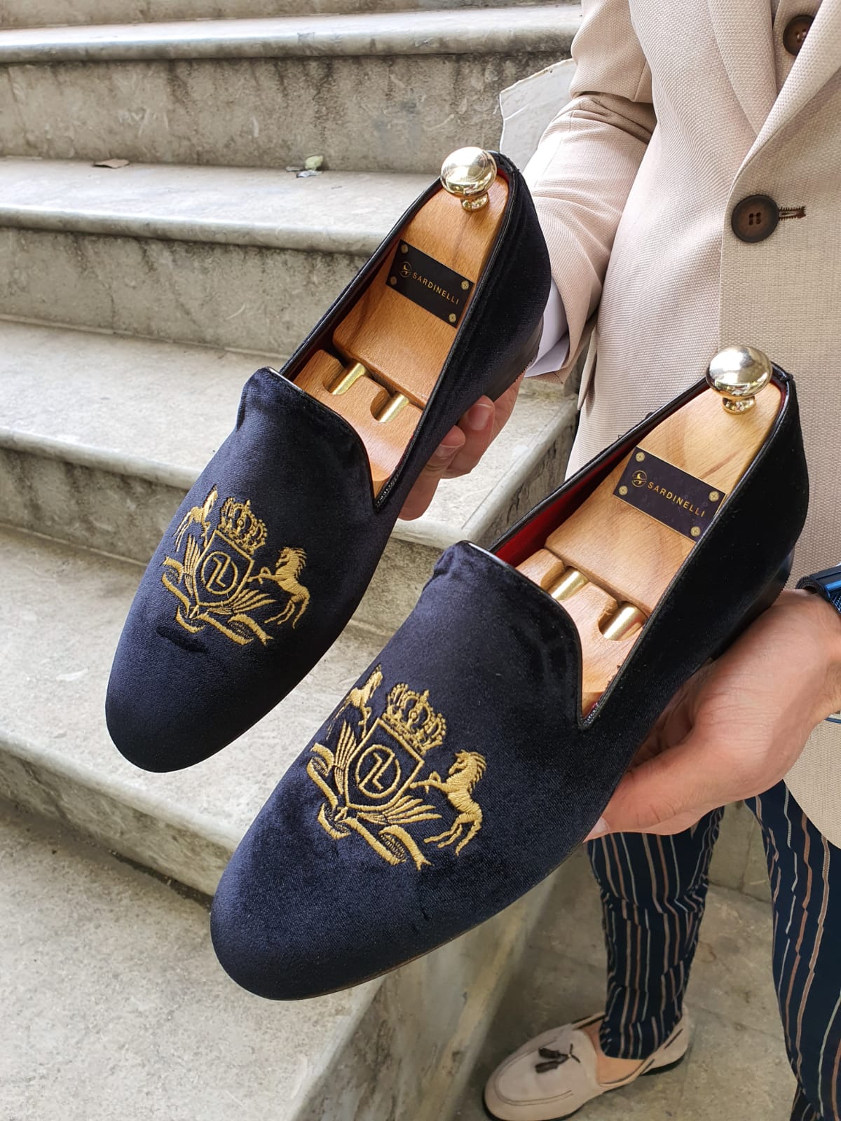 Buy Black Velvet Slippers by GentWith Free Shipping