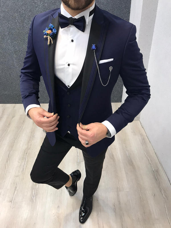 Buy Blue Slim Fit Tuxedo by GentWith.com | Free Shipping