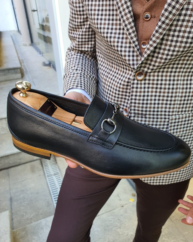 Black Leather Loafer by GentWith.com with Free Worldwide Shipping