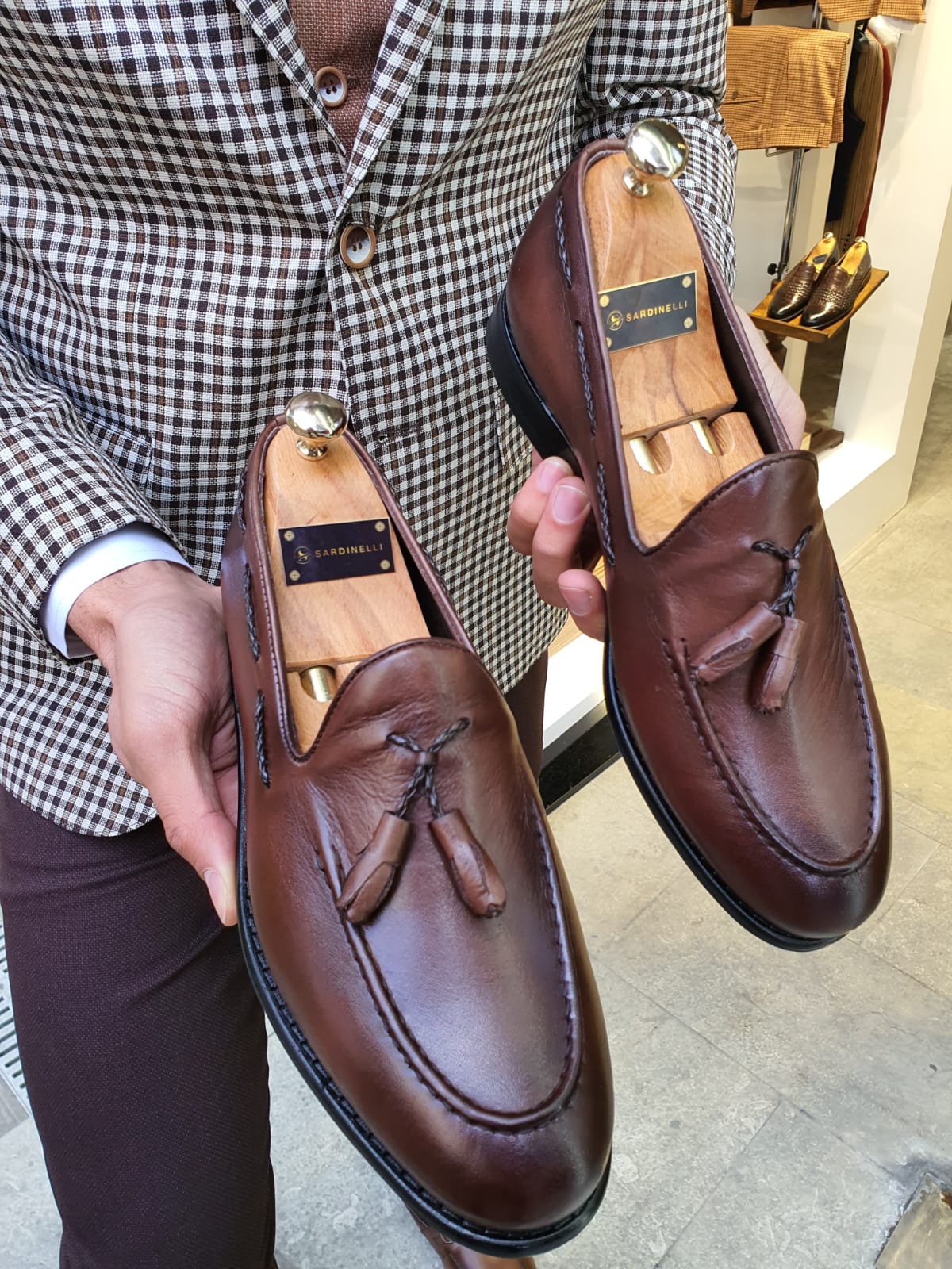 GentWith Fort Worth Brown Leather Tassel Loafer