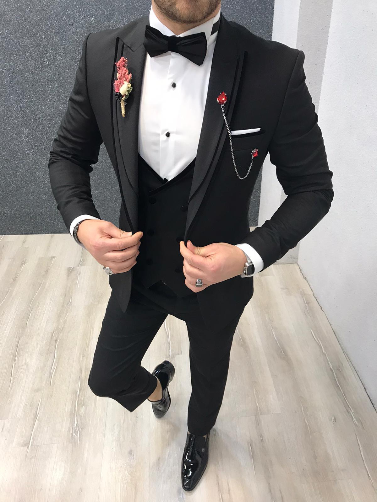 Buy Black Slim Fit Tuxedo by GentWith.com | Free Shipping