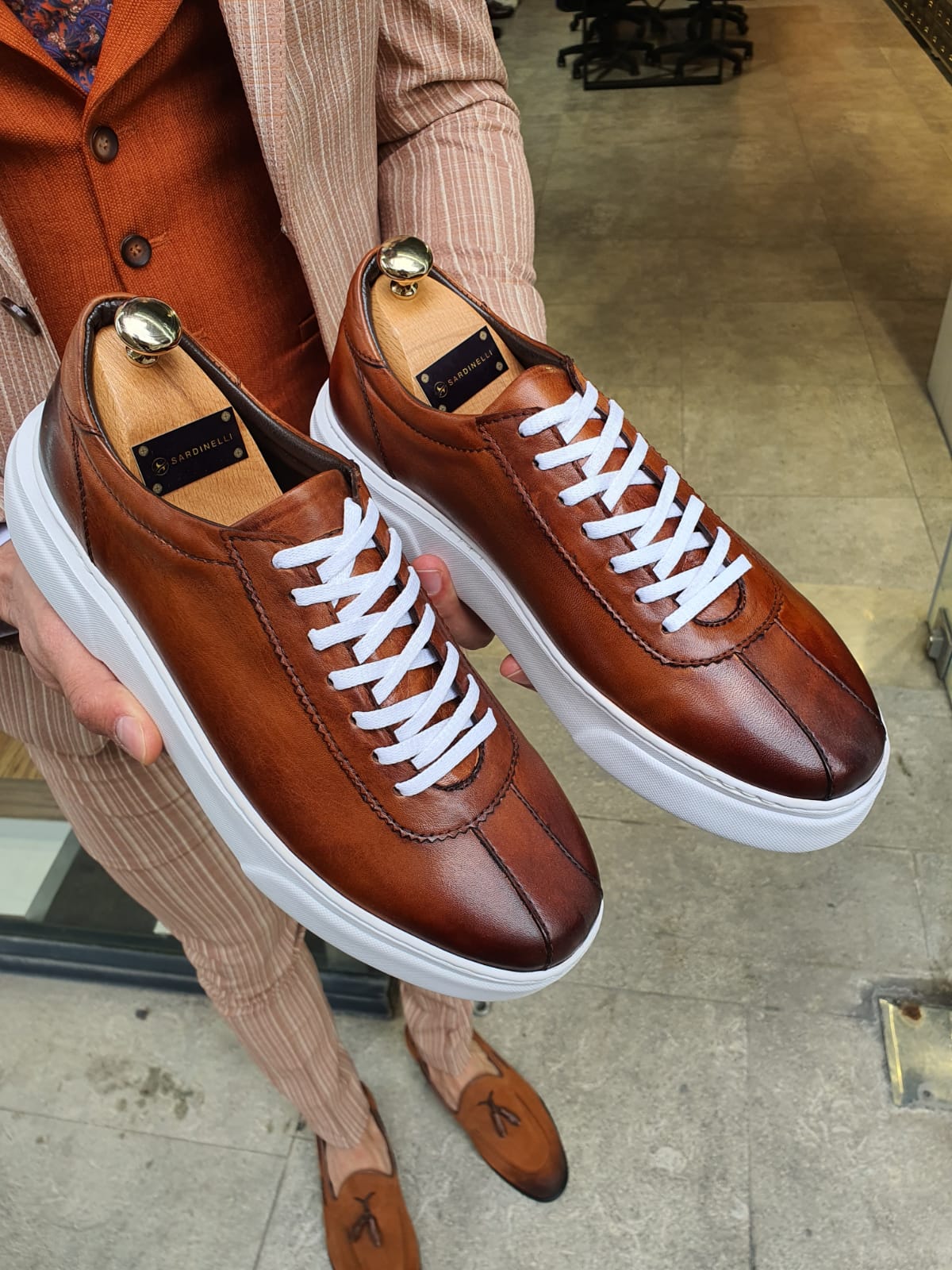 at fortsætte billede lanthan Buy Brown Laced Sneakers by GentWith | Free Shipping