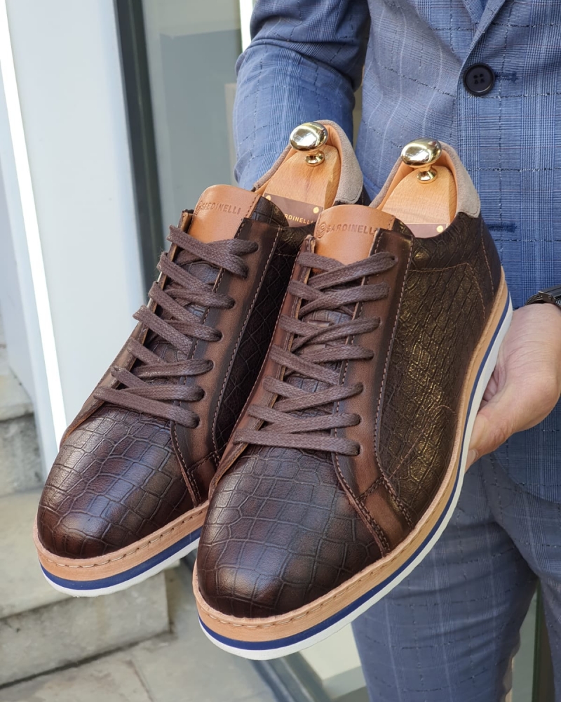 Brown Lace Up Shoes by GentWith.com with Free Worldwide Shipping