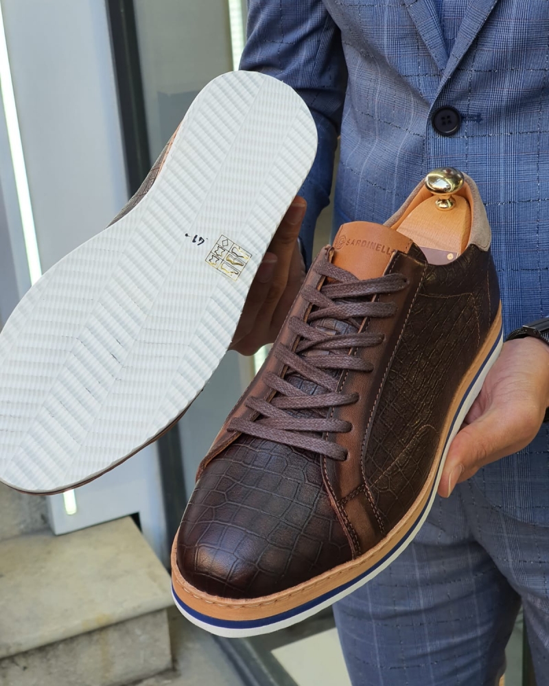 Brown Lace Up Shoes by GentWith.com with Free Worldwide Shipping