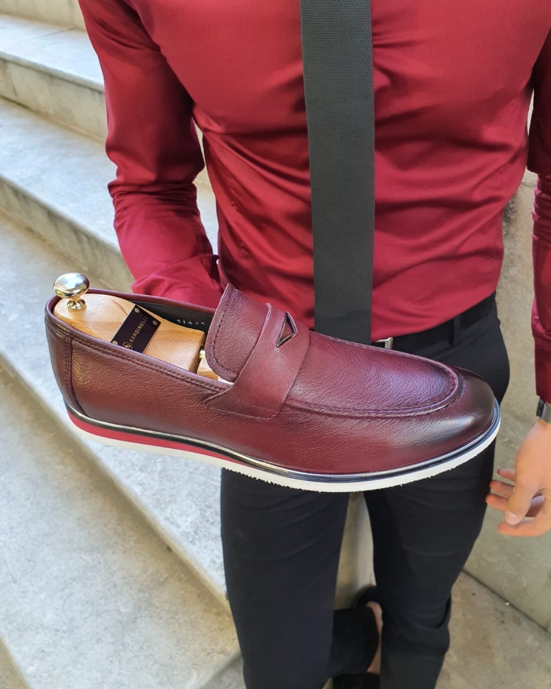 Burgundy Buckle Loafer by GentWith.com with Free Worldwide Shipping